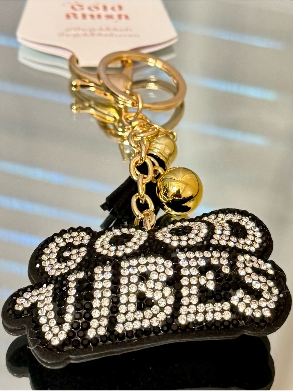 The Gold Blush Good Vibes Keychain/Bag Charm BNWT